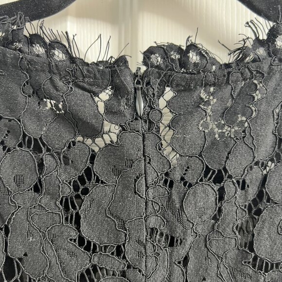 MEROKEETY Women's Sleeveless Lace Floral Elegant Cocktail Dress Crew Neck Knee L - Picture 5 of 10